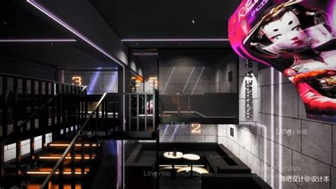 30万元娱乐空间200平米装修案例_效果图 - 兰州·INNS酒吧设计 - 设计本