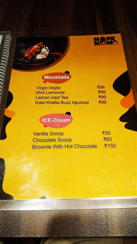 Menu at Monk Momo Asian Food Restaurants, Mahad