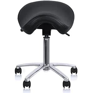2xhome - Ergonomic Adjustable Backless Rolling Saddle Stool Chair with ...