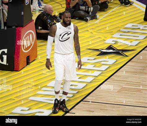 Los Angeles, CALIFORNIA, USA. 18th Feb, 2018. LeBron James #23 of Team ...
