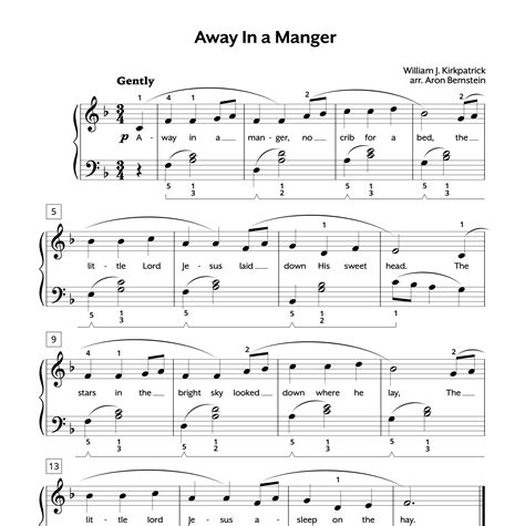Away in a Manger Sheet Music for Piano | Early Intermediate