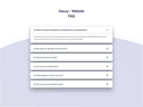 FAQ Page Design 的图像结果