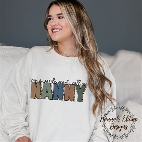 My Favorite People Call Me Nanny Png - Etsy