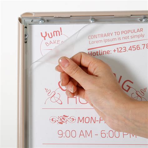 Buy M&T Displays Curved Menu Board, 11x17 inch Pale Rose Pedestal Sign ...