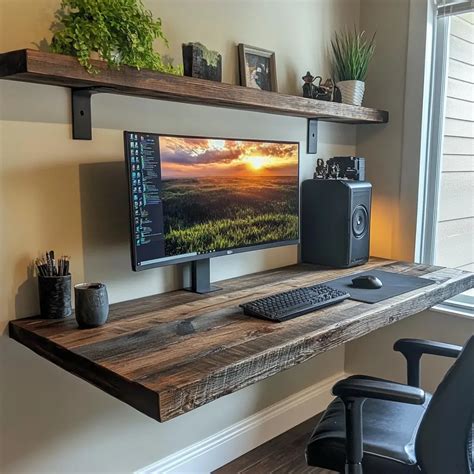 DIY Rustic Wood Floating Desk: A Simple Guide for a Stylish Workspace ...