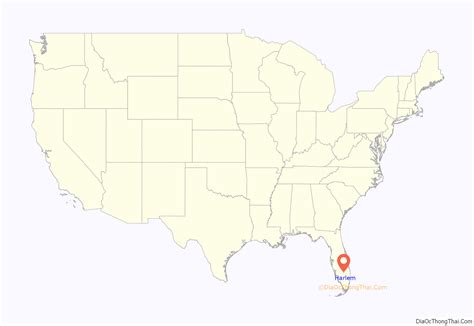 Map of Harlem CDP, Florida - Thong Thai Real