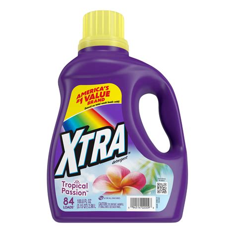 Xtra Tropical Passion, 84 Loads Liquid Laundry Detergent, 100.8 fl oz ...
