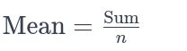 Image result for Mean Formula