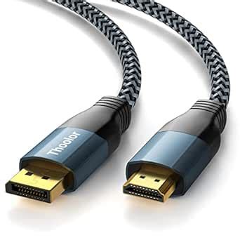 DisplayPort to HDMI Cable 6ft, 4K Display Port to HDMI Cord, Gold ...