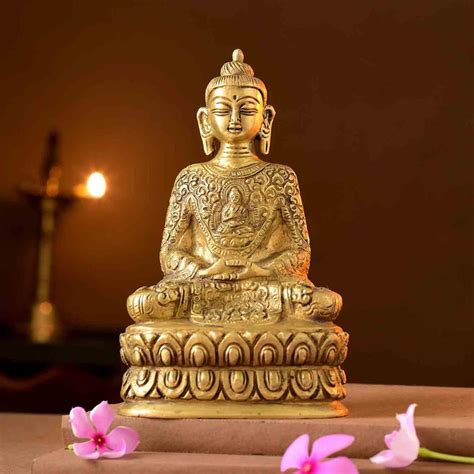 Send Meditating Buddha Brass Idol Online - DW23-111392 | Giftalove