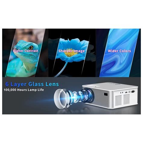 Buy Projector with WiFi and Bluetooth,400 ANSI Projector 4K Support ...