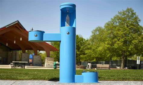 Outdoor Water Bottle Fillers with ADA Drinking Fountain & Pet Bowl WF ...