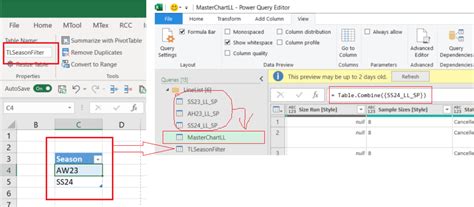 Append Query Excel 的图像结果