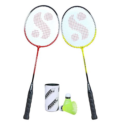 Buy Silver's FLEX COMBO-5 ( 2 Badminton RACKETS + 2 Pcs Plastic SHUTTLE ...