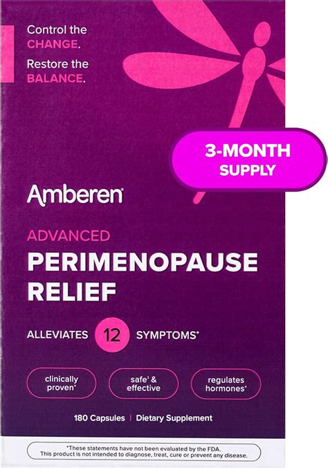 Amazon.com: Amberen Perimenopause, Peri-Menopause Multi-Symptom Relief, Vitamin B, Vitamin E ...
