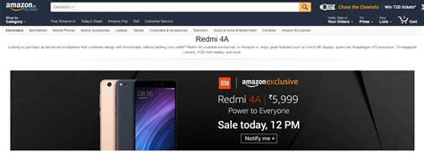 Xiaomi to begin sale of Redmi 4A on Amazon India, Mi.com at 12 pm today ...