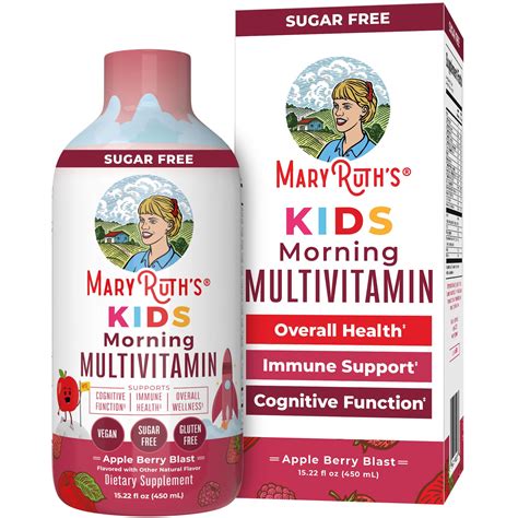 MaryRuth's Kids Liquid Morning Multivitamin | Kids Multivitamin | Immune Support | Vitamin C & D ...