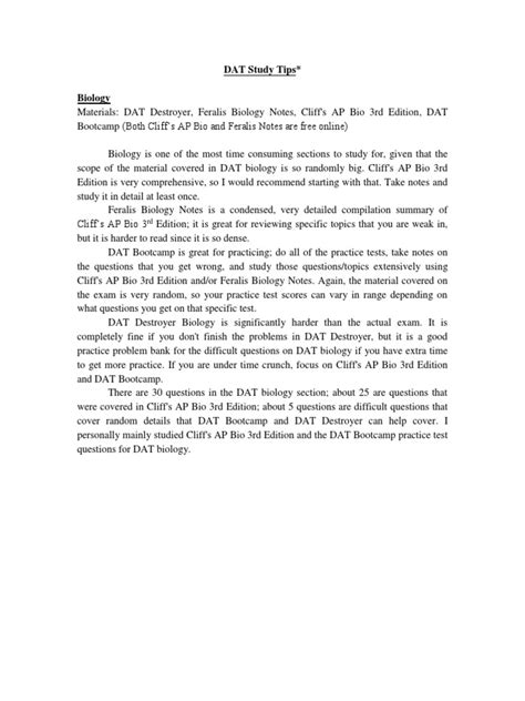 Image result for Dat Study Guide