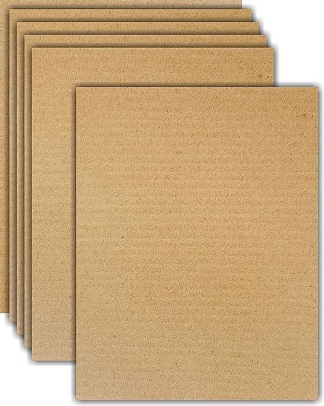 Zone Marketing 3 ply Corrugated Flat Cardboard sheets (10"x 15" - 26 x ...