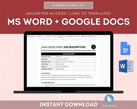 Image result for Java Developer Job Description Template
