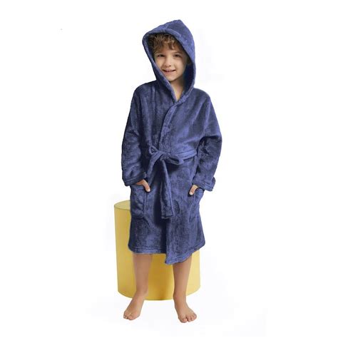 V.&GRIN Kids Robe for Boys Fleece Unisex Toddler Hooded Cozy Bath Robe ...
