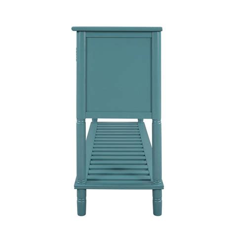 Salvatore 45 in. Teal Rectangle Wood Console Table India | Ubuy