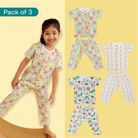 Lil Zoo Box - Muslin Sleep Suit for babies and kids (Unisex) - Pack of