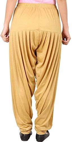 Buy PI World Women Cotton Viscose Blend Solid Patiala Pack of Two Beige ...
