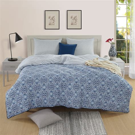 Buy Cozy Blue Modern Art Print 300 TC Duvet Cover online In India By ...