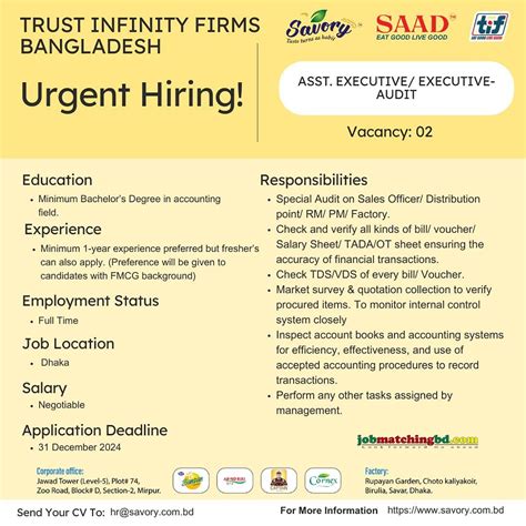 Assistant Executive | Account Assistant Job Vacancy 2024