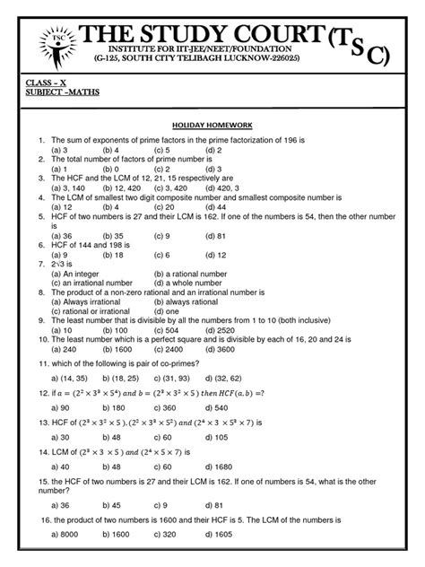 Image result for second week class 10 math assignment