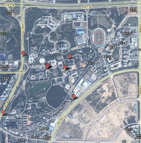 深圳大学平面图，十秒看懂深圳大学地理布局（高清卫星图） - 探索岛