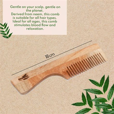 Buy IMVELO NEEM WOODEN COMB FOR HAIR GROWTH PROTECT FROM HAIRFALL ...