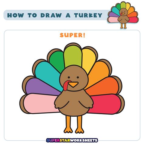 Easy Turkey Drawings How To Draw A Cartoon Turkey Easy Drawing