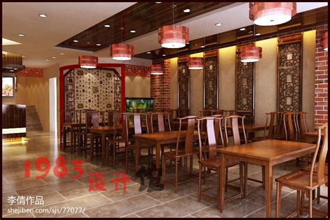 新中式餐馆饭店3d模型下载_模型ID:59944-让提网