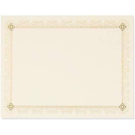 Buy 48-Sheet Certificate Papers with Gold Foil Leaf Borders, Letter ...