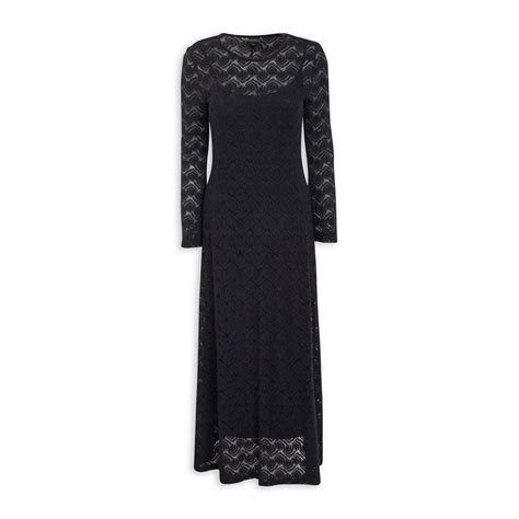 Black Lace Column Dress (3144181) | Truworths