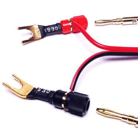 Buy CESS-125L Spades Fork Plug to Twist Binding Post Banana Female Jack ...