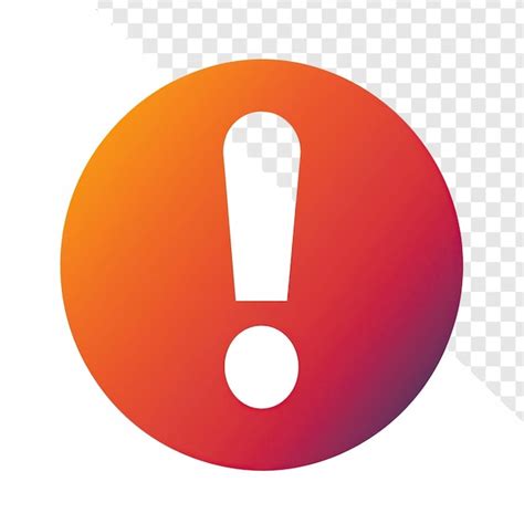 White exclamation mark in circle with gradient background | Premium PSD