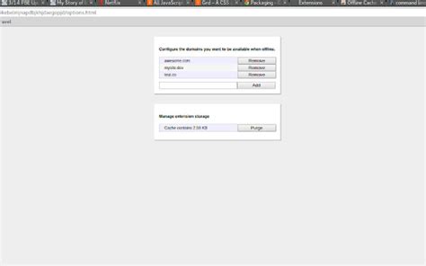 Offline App Cache API 的图像结果