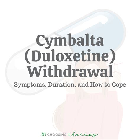 Cymbalta Withdrawal: Symptoms & How to Cope