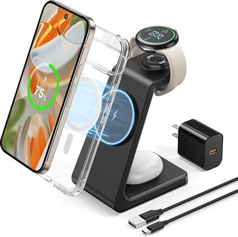 Amazon.com: 3 in 1 Magnetic Wireless Charger for Google Pixel Watch 3/2 ...