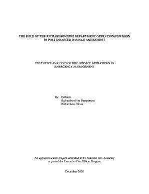 Fillable Online usfa fema richardson texas fire department packet form ...
