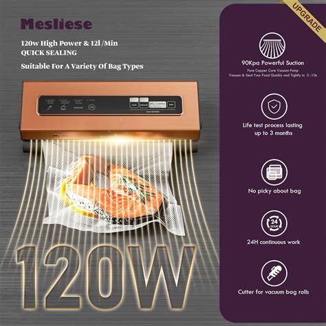 Mesliese Vacuum Sealer Machine Powerful 90Kpa Precision India | Ubuy