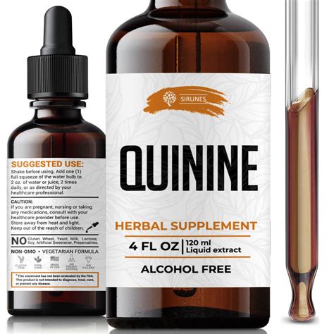Quinine Liquid Extract 4oz Cinchona Officinalis Bark Herbal Supplement for Leg Cramping Relief ...