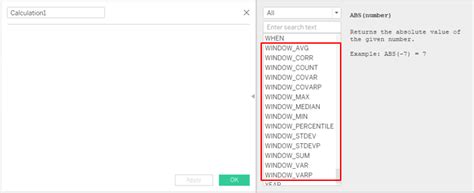 Image result for Tableau Window Functions