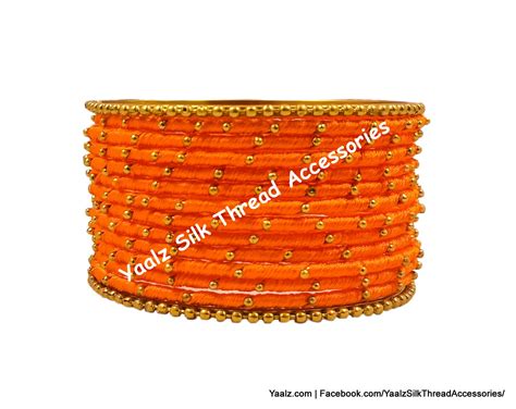 Yaalz Silk Threaded Metal & Weightless Thin Set Bangles In Assorted Co