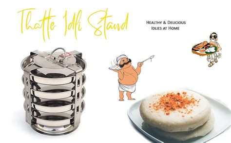 BLeaf Stainless Steel-4 Plate Thatte Idli Stand/Dhokla Maker (4 Plate ...
