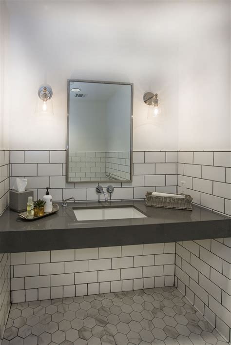White Bathroom Floor Tiles With Black Grout - Renews
