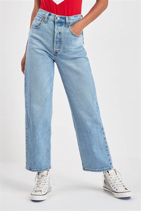 Womens Levi's Ribcage Straight Fit Jeans - Blue | Fit jeans women ...